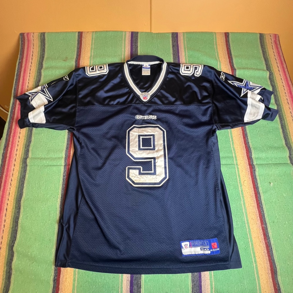 Dallas Cowboys NFL Jersey Mens 50 reebok Navy Tony Romo 9 Stitched Authentic